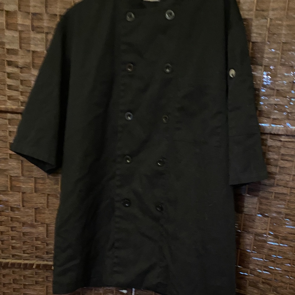 Black Chef Works Jacket Short Sleeved Large - Picture 7 of 11